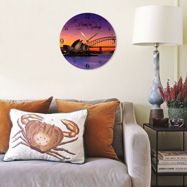 Wall Vinyl Record Clock Sydney 12" 10-2-1 photo
