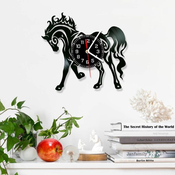 Wall Vinyl Record Clock Horse 12" 79-1-1 photo