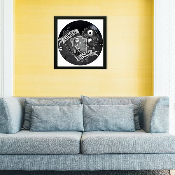 Vinyl Record Decor in a Wooden Frame Nightmare Before Christmas 14" UF-Frame-Nightmare Before Christmas-6 photo