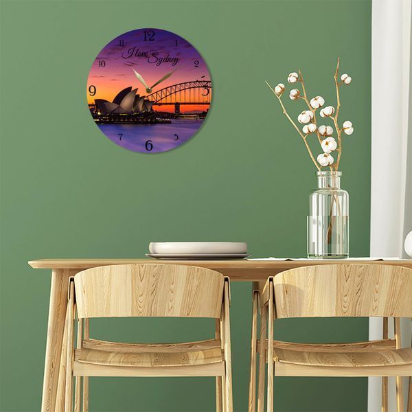 Wall Vinyl Record Clock Sydney 12" 10-2-1 photo