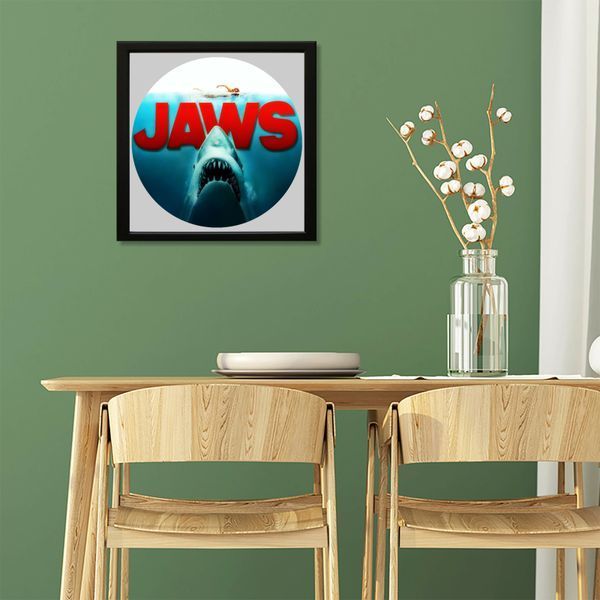 Vinyl Record Decor in a Wooden Frame Jaws 14" 743-4-1 photo