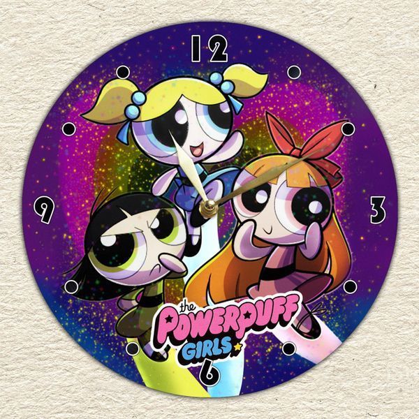 Настінний вініловий годинник Суперкрихітки&nbsp;, діаметр 30см UF-Clock-C-The Powerpuff Girls-2 фото