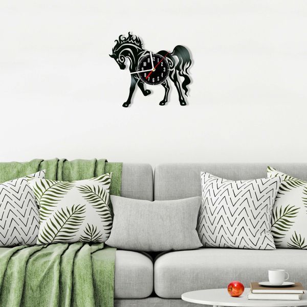 Wall Vinyl Record Clock Horse 12" 79-1-1 photo