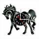 Wall Vinyl Record Clock Horse 12" 79-1-1 photo 1
