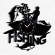 Wall Vinyl Record Clock Fishing 12" Vinyl-Clock-Fishing-2 photo 1