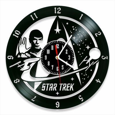 Настінний вініловий годинник Зоряний шлях, діаметр 30см Vinyl-Clock-M-Star Trek-4 фото