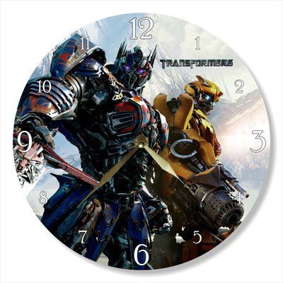 Настінний вініловий годинник Трансформери, діаметр 30см UF-Clock-M-Transformers-2 фото