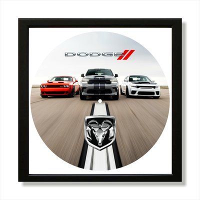 Vinyl Record Decor in a Wooden Frame Dodge 14" 223-4-1 photo