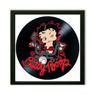 Vinyl Record Decor in a Wooden Frame Betty Boop 14" UF-Frame-M-Betty Boop-3 photo