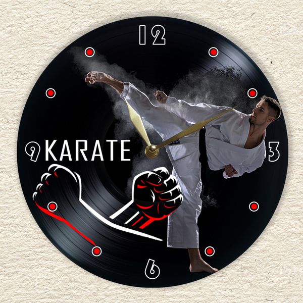 Wall Vinyl Record Clock Кarate 12" UF-Clock-Кarate-1 photo