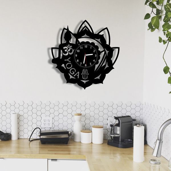 Wall Vinyl Record Clock Yoga 12" 113-1-3 photo