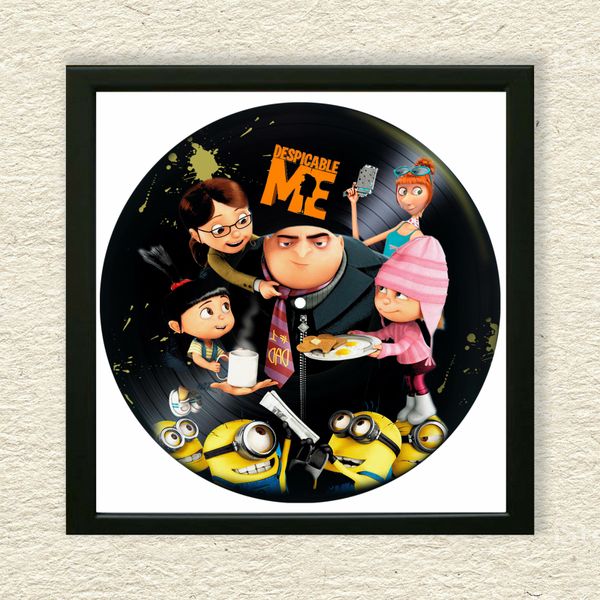 Vinyl Record Decor in a Wooden Frame Despicable Me 14" UF-Frame-C-Despicable Me-1 photo