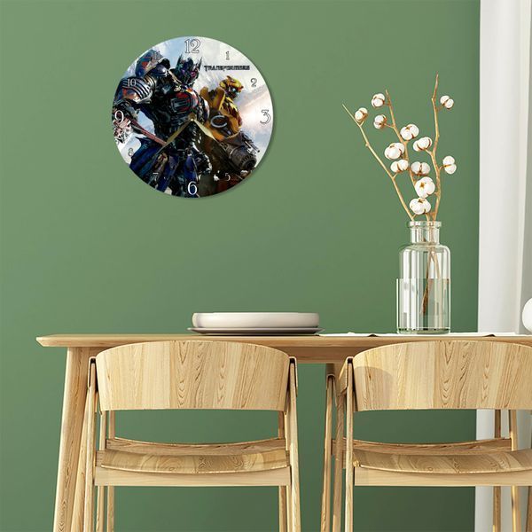 Настінний вініловий годинник Трансформери, діаметр 30см UF-Clock-M-Transformers-2 фото