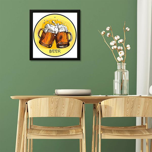 Vinyl Record Decor in a Wooden Frame Beer 14" 114-4-1 photo