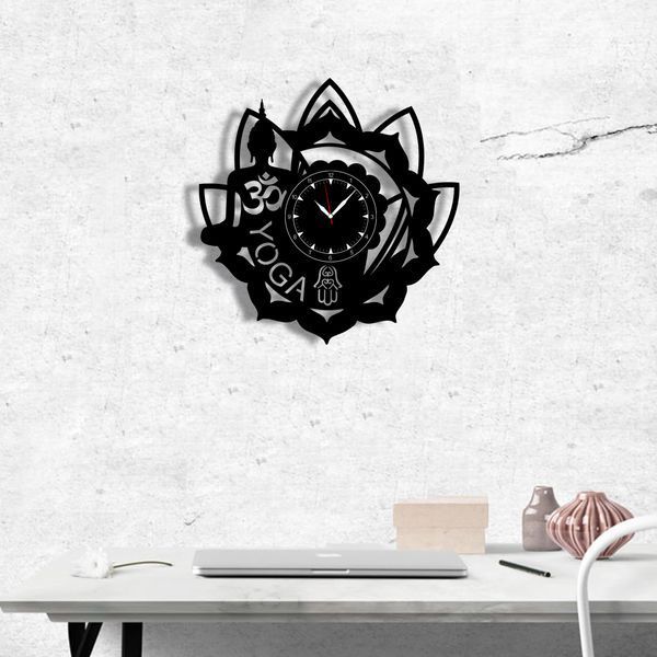 Wall Vinyl Record Clock Yoga 12" 113-1-3 photo