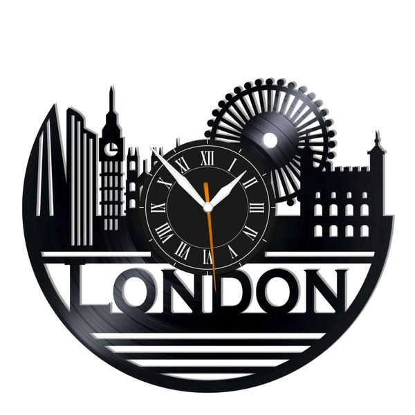 Wall Vinyl Record Clock London 12" Vinyl-Clock-London-5 photo