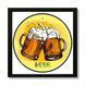 Vinyl Record Decor in a Wooden Frame Beer 14" 114-4-1 photo 1