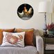 Wall Vinyl Record Clock Chickens 12" 74-2-1 photo 2