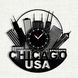 Wall Vinyl Record Clock Chicago 12" Vinyl-Clock-Chicago-3 photo 1