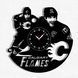 Настінний вініловий годинник Калгарі Флеймс, діаметр 30см Vinyl-Clock-Calgary Flames-1 фото 1