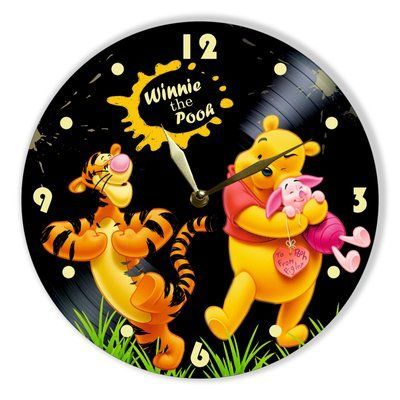 Настінний вініловий годинник Вінні-Пух, діаметр 30см UF-Clock-C-Winnie the Pooh-2 фото
