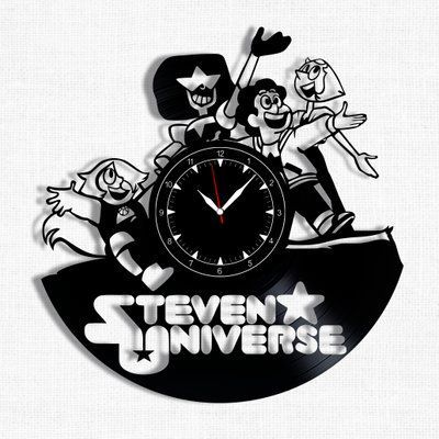 Настінний вініловий годинник Стівен Юніверс, діаметр 30см Vinyl-Clock-C-Steven Universe-1 фото