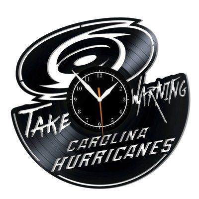Настінний вініловий годинник Кароліна Гаррікейнс, діаметр 30см Vinyl-Clock-Carolina Hurricanes-1 фото