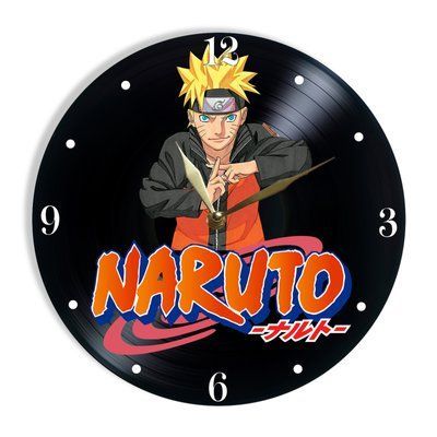 Настінний вініловий годинник Наруто&nbsp;, діаметр 30см UF-Clock-Naruto-3 фото