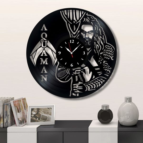 Wall Vinyl Record Clock Aquaman 12" Vinyl-Clock-Aquaman-1 photo