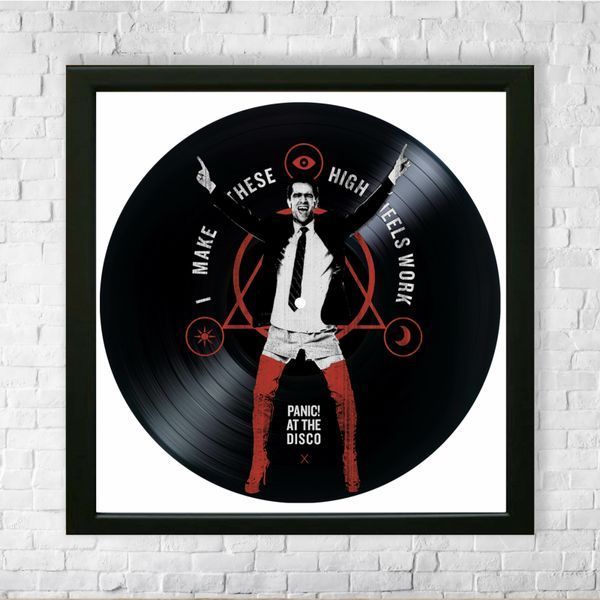 Vinyl Record Decor in a Wooden Frame Panic at the Disco 14" 564-4-1 photo