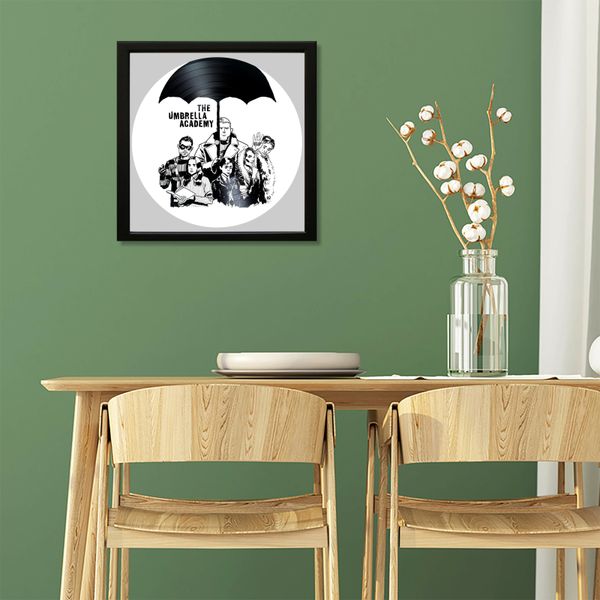 Vinyl Record Decor in a Wooden Frame Umbrella Academy 14" UF-Frame-Umbrella Academy-2 photo