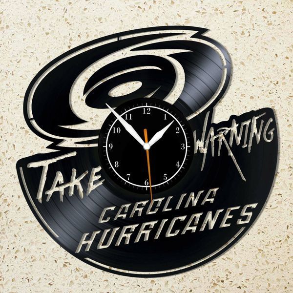 Настінний вініловий годинник Кароліна Гаррікейнс, діаметр 30см Vinyl-Clock-Carolina Hurricanes-1 фото