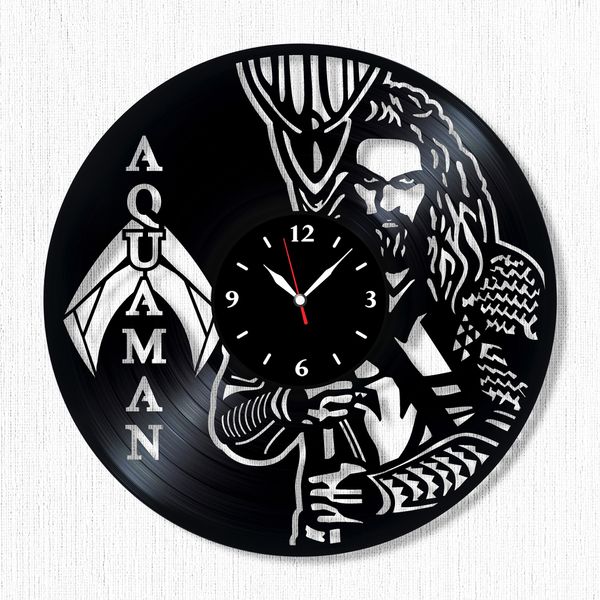 Wall Vinyl Record Clock Aquaman 12" Vinyl-Clock-Aquaman-1 photo