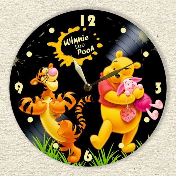 Настінний вініловий годинник Вінні-Пух, діаметр 30см UF-Clock-C-Winnie the Pooh-2 фото