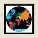 Vinyl Record Decor in a Wooden Frame Continents 14" UF-Frame-Continents-3 photo 3