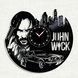 Настінний вініловий годинник Джон Уік, діаметр 30см Vinyl-Clock-M-John Wick-2 фото 1