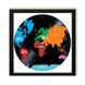 Vinyl Record Decor in a Wooden Frame Continents 14" UF-Frame-Continents-3 photo 1