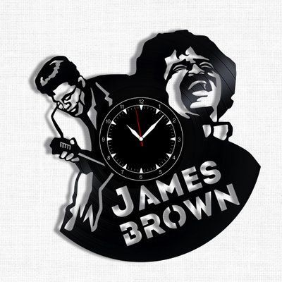 Wall Vinyl Record Clock James Brown 12" Vinyl-Clock-James Brown-1 photo