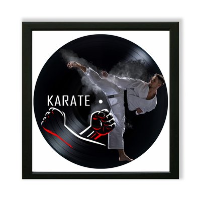 Vinyl Record Decor in a Wooden Frame Кarate 14" UF-Frame-Кarate-1 photo