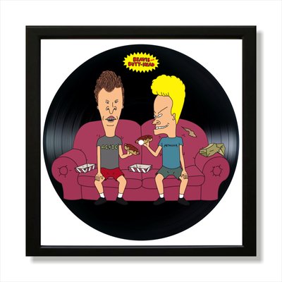 Vinyl Record Decor in a Wooden Frame Beavis and Butt-Head 14" UF-Frame-C-Beavis and Butt-Head-2 photo