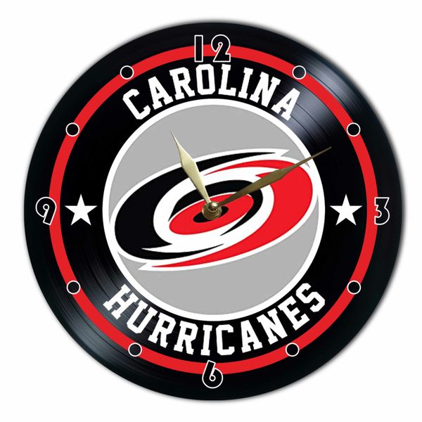 Wall Vinyl Record Clock Carolina Hurricanes 12" UF-Clock-Carolina Hurricanes-1 photo