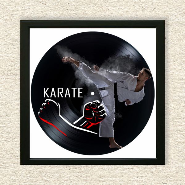 Vinyl Record Decor in a Wooden Frame Кarate 14" UF-Frame-Кarate-1 photo