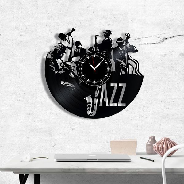 Wall Vinyl Record Clock Jazz 12" Vinyl-Clock-Jazz-1 photo