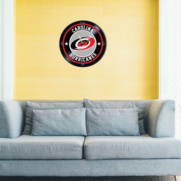 Wall Vinyl Record Clock Carolina Hurricanes 12" UF-Clock-Carolina Hurricanes-1 photo