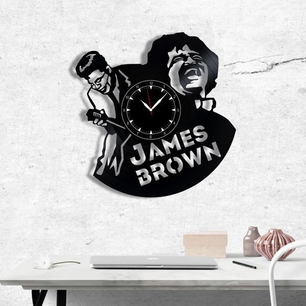 Wall Vinyl Record Clock James Brown 12" Vinyl-Clock-James Brown-1 photo