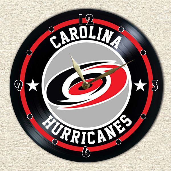 Wall Vinyl Record Clock Carolina Hurricanes 12" UF-Clock-Carolina Hurricanes-1 photo