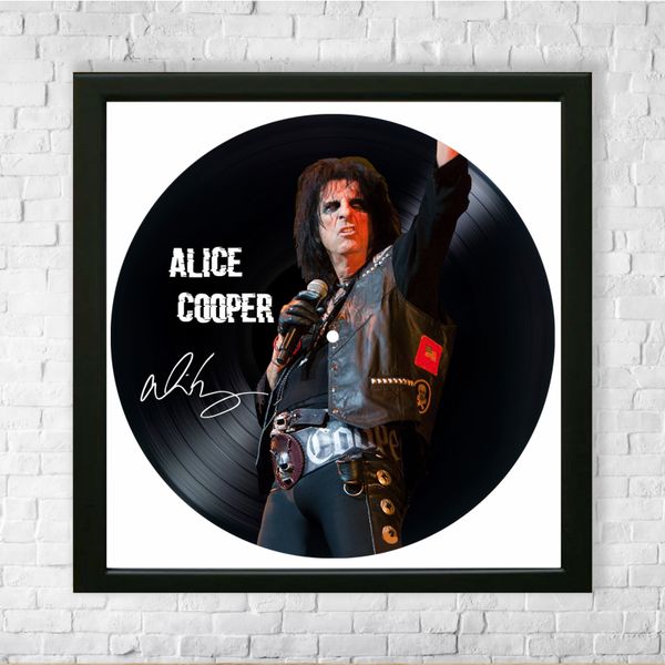 Vinyl Record Decor in a Wooden Frame Alice Cooper 14" UF-Frame-Alice Cooper-1 photo