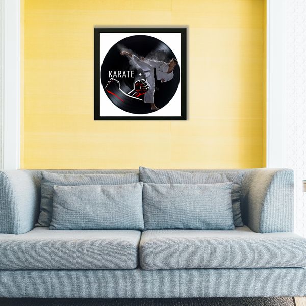 Vinyl Record Decor in a Wooden Frame Кarate 14" UF-Frame-Кarate-1 photo