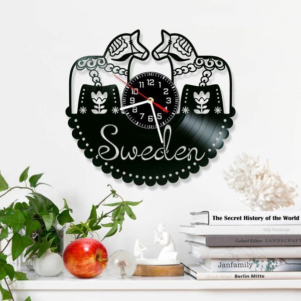 Wall Vinyl Record Clock Sweden 12" 22-1-1 photo