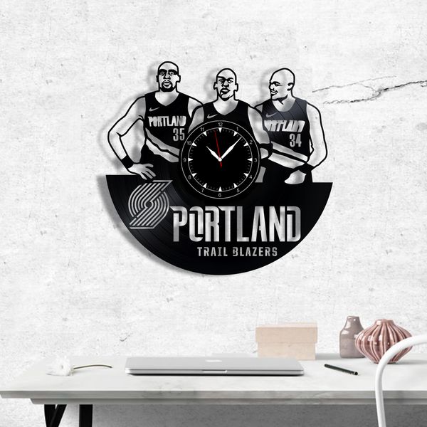 Wall Vinyl Record Clock Portland Trail Blazers 12" Vinyl-Clock-Portland Trail Blazers-1 photo